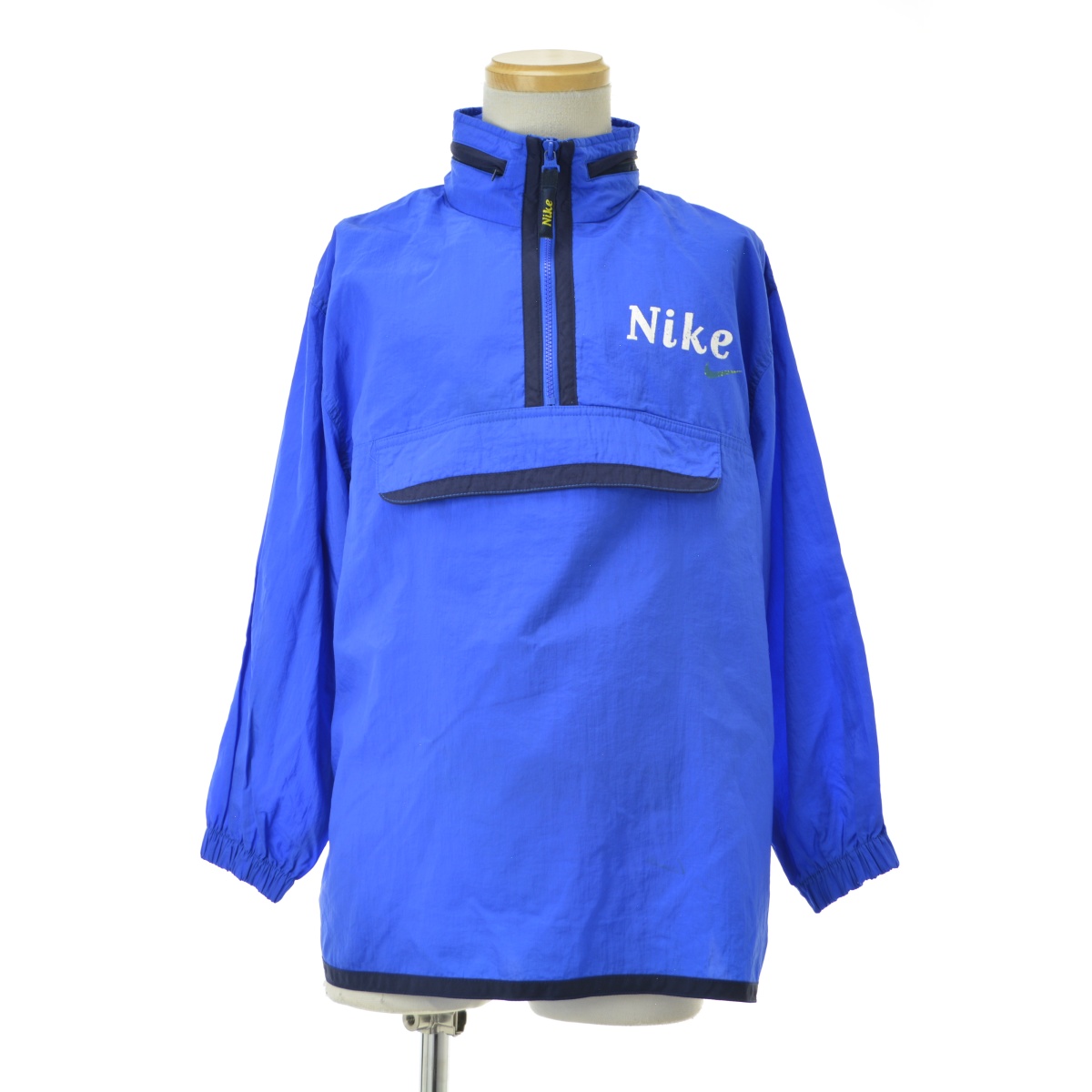 NIKE / ナイキ 90s ハーフジップアノラックロゴプリント ナイロンジャケット -ブランド古着の買取販売カンフル