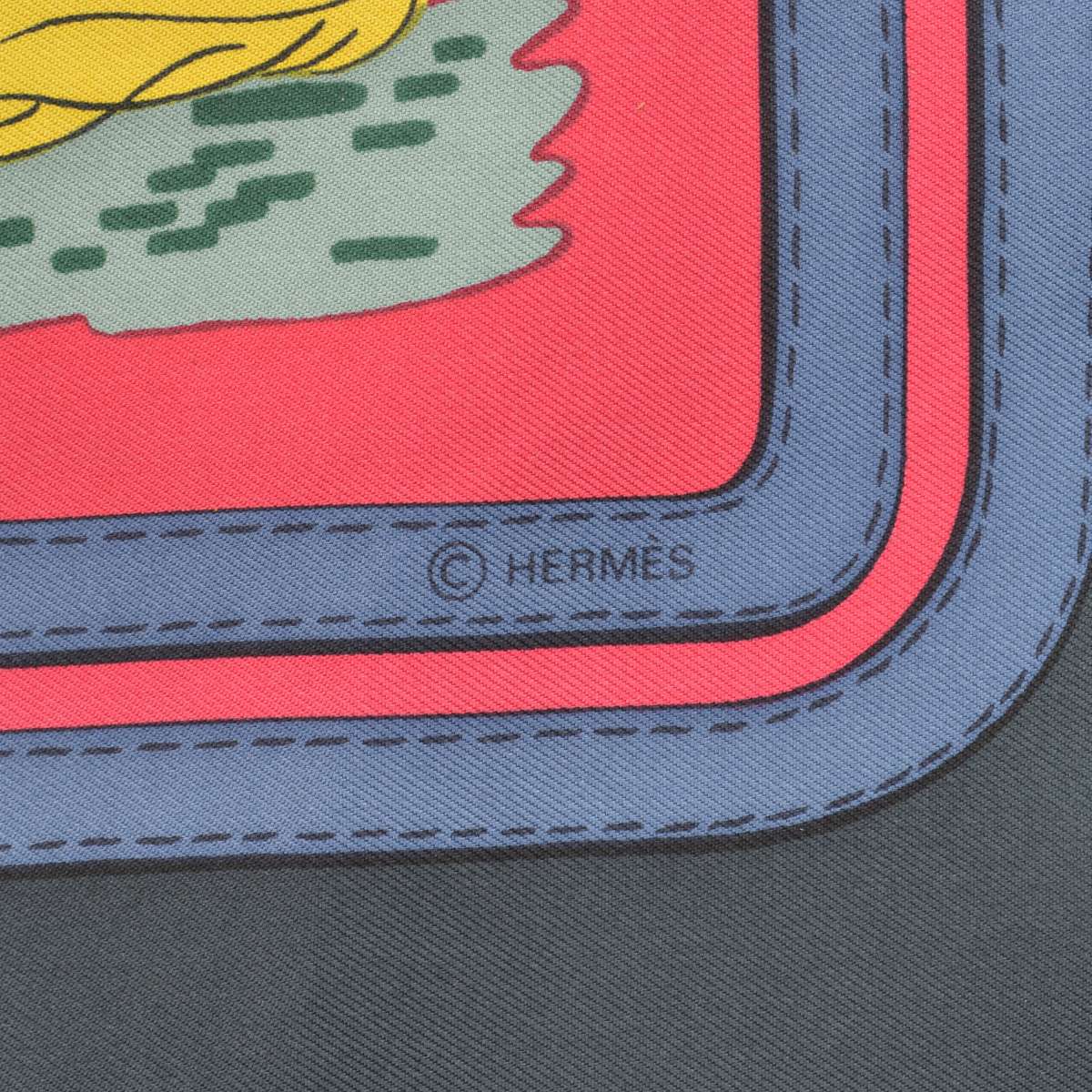 ブランド古着】HERMES / エルメス カレ90 ECURIES 厩舎 馬柄 シルク