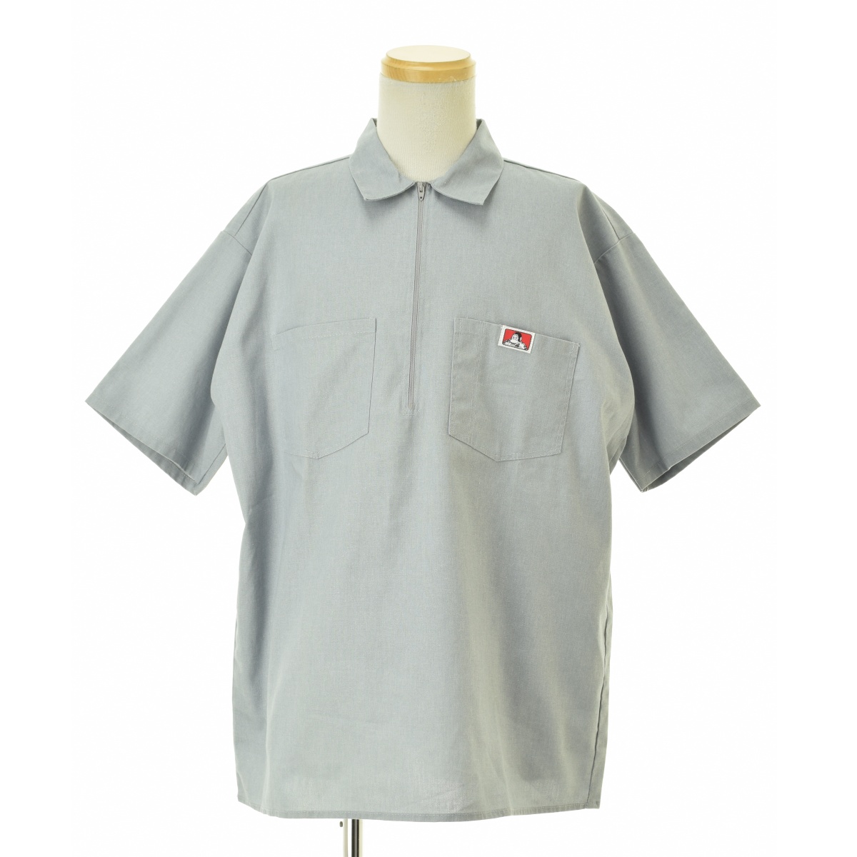 BEN DAVIS / ٥ǥӥθUSA HALF ZIP WORK SHIRTS S/S ϡեå Ⱦµġרܺٲ