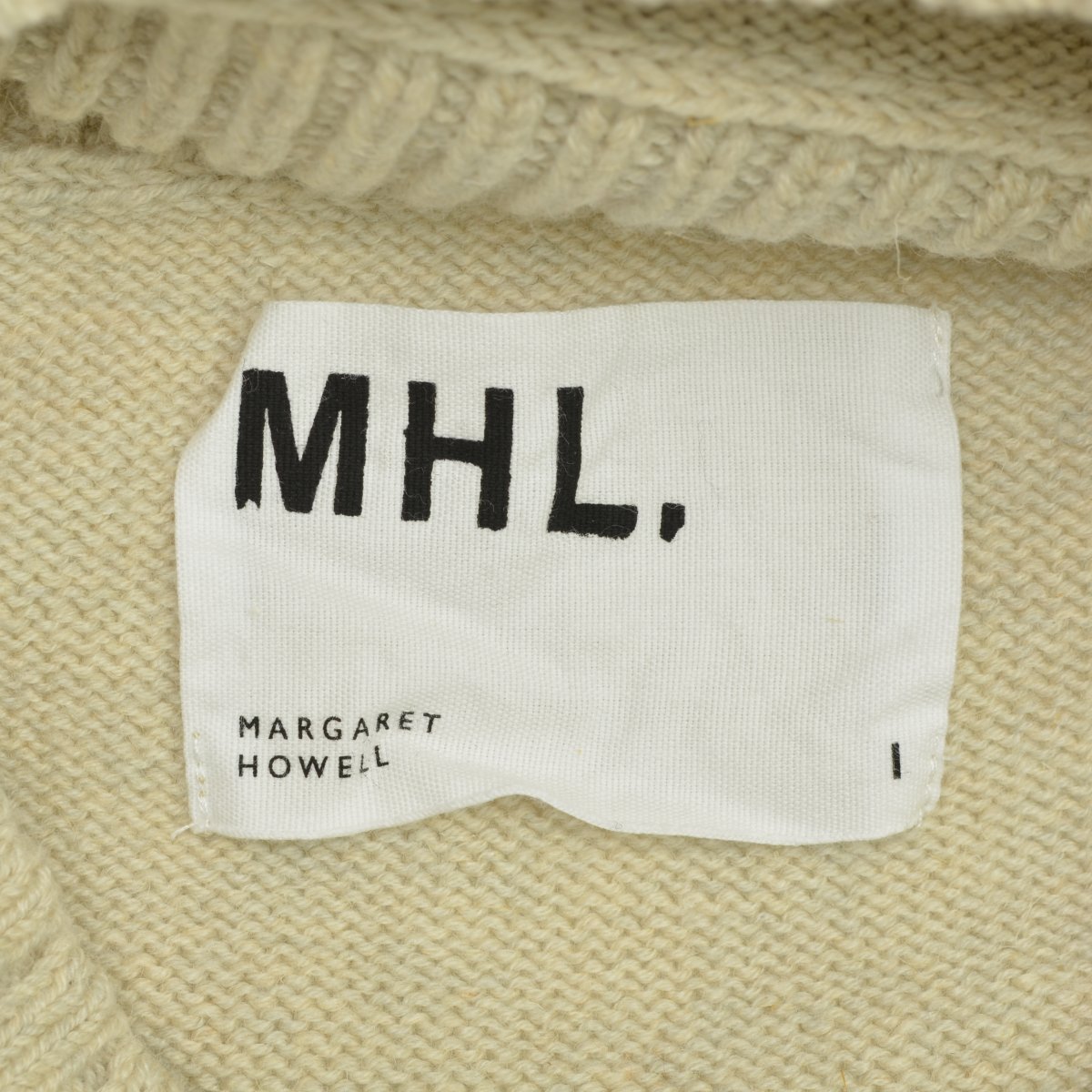 MARGARET HOWELL MHL / マーガレットハウエルエムエイチエル 5959263506 ROUGH WOOL HEMP タートル  長袖ニットセーター -ブランド古着の買取販売カンフル