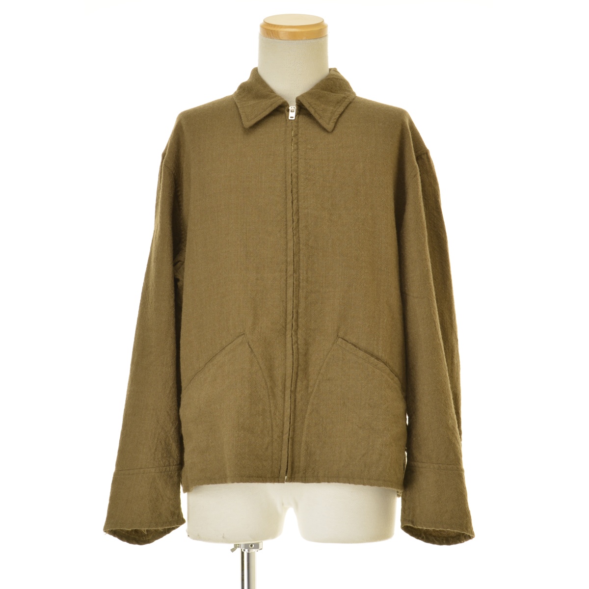 正規品の通販サイト comoli 23aw KHAKI 縮絨ウール ショートジップ