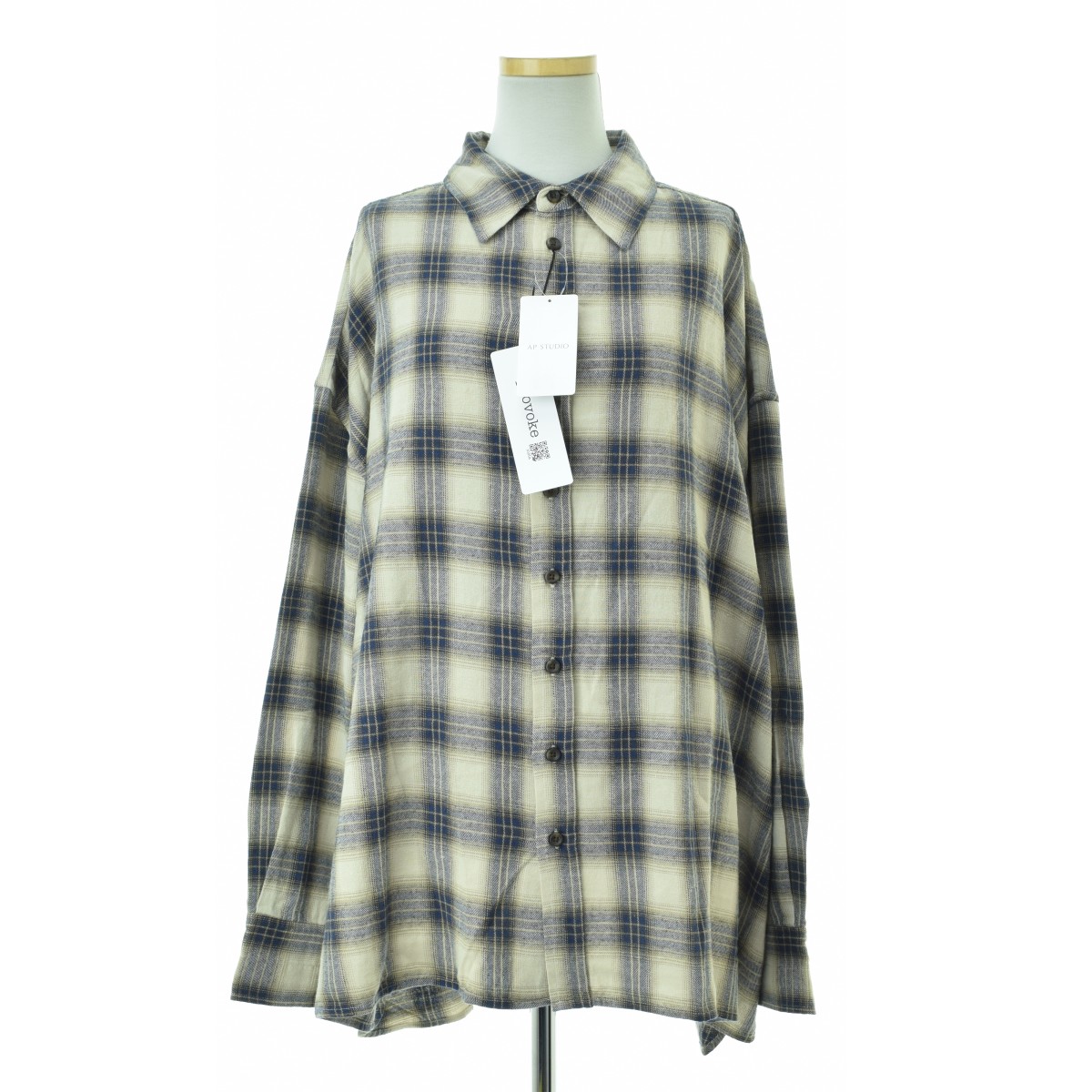 PROVOKE  AP STUDIO / ץ  ԡ ȥǥθ 24SS 24050587000310 Oversized check ShirtĹµġרܺٲ