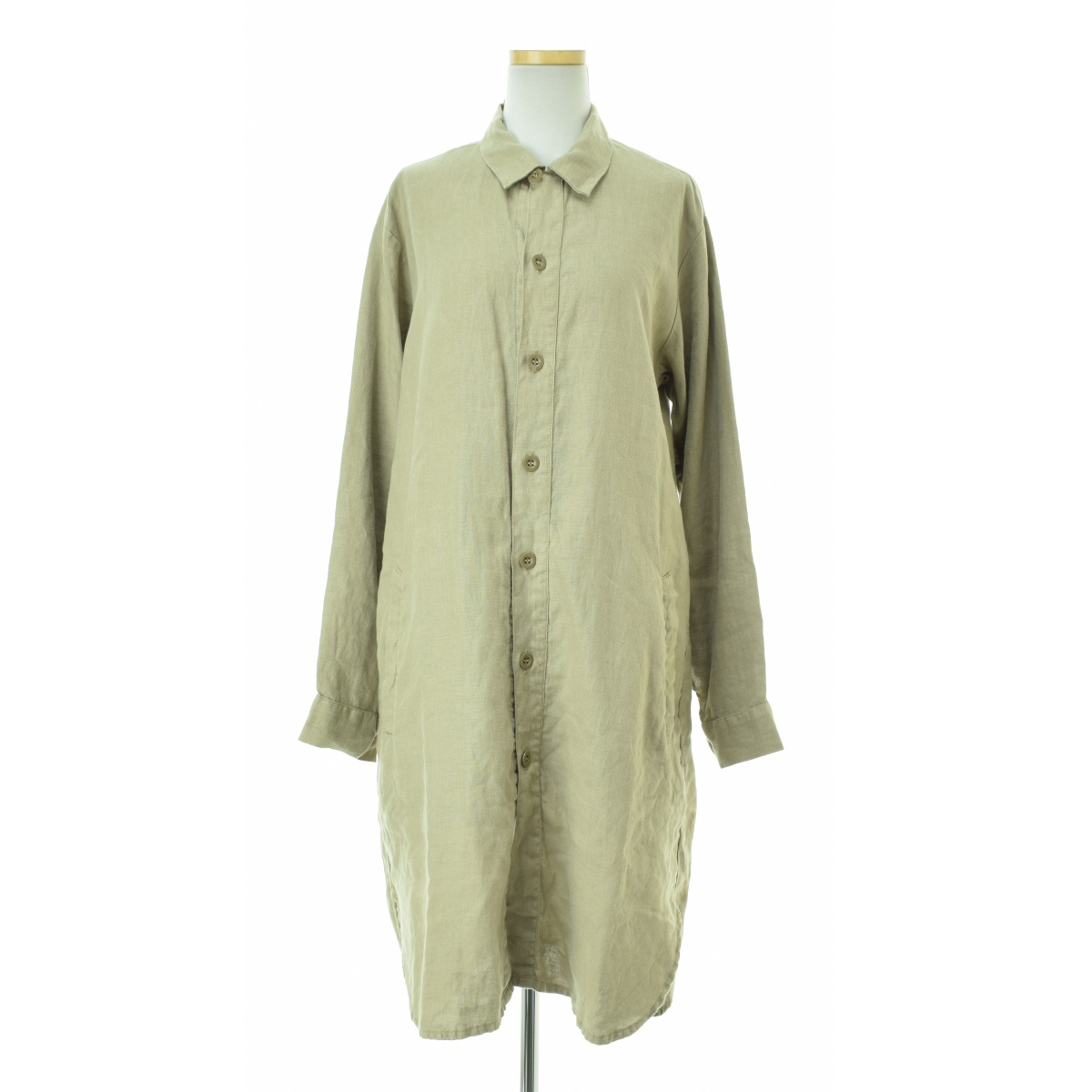 HTS HARROW TOWN STORESθNHT1401L LINEN OVERDYE WORK BUTTON LONG SHIRTȡרܺٲ