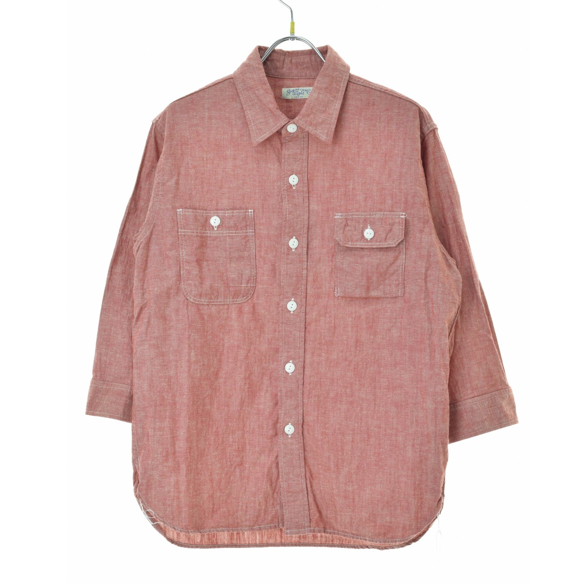 SUGAR CANE / 奬θSC38171 LIGHT SLUB BROAD 3/4 SLEEVE WORK SHIRT  ֥ ļʬµġרܺٲ