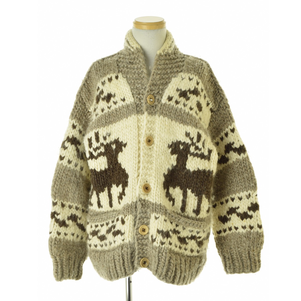 ブランド古着】KANATA / カナタ トナカイ柄ハンドニットウール