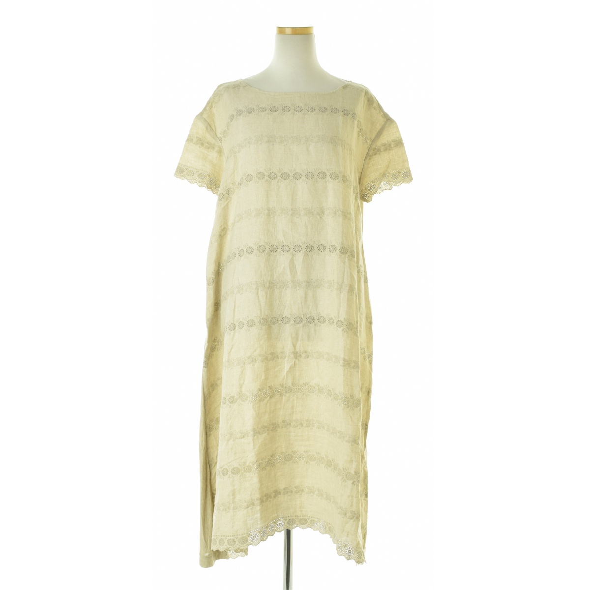 45R カーキグレーシャツワンピース 45R