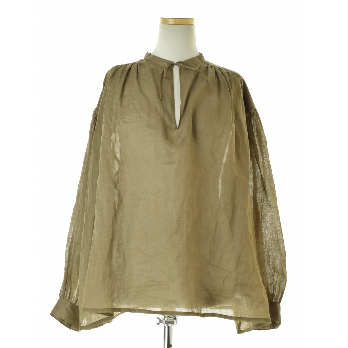 STATE OF MIND / ステートオブマインド 25SS 92520802 ONLINE限定 linen sheer blouse 長袖ブラウス ブランド古着】STATE OF MIND / ステートオブマインド 25SS