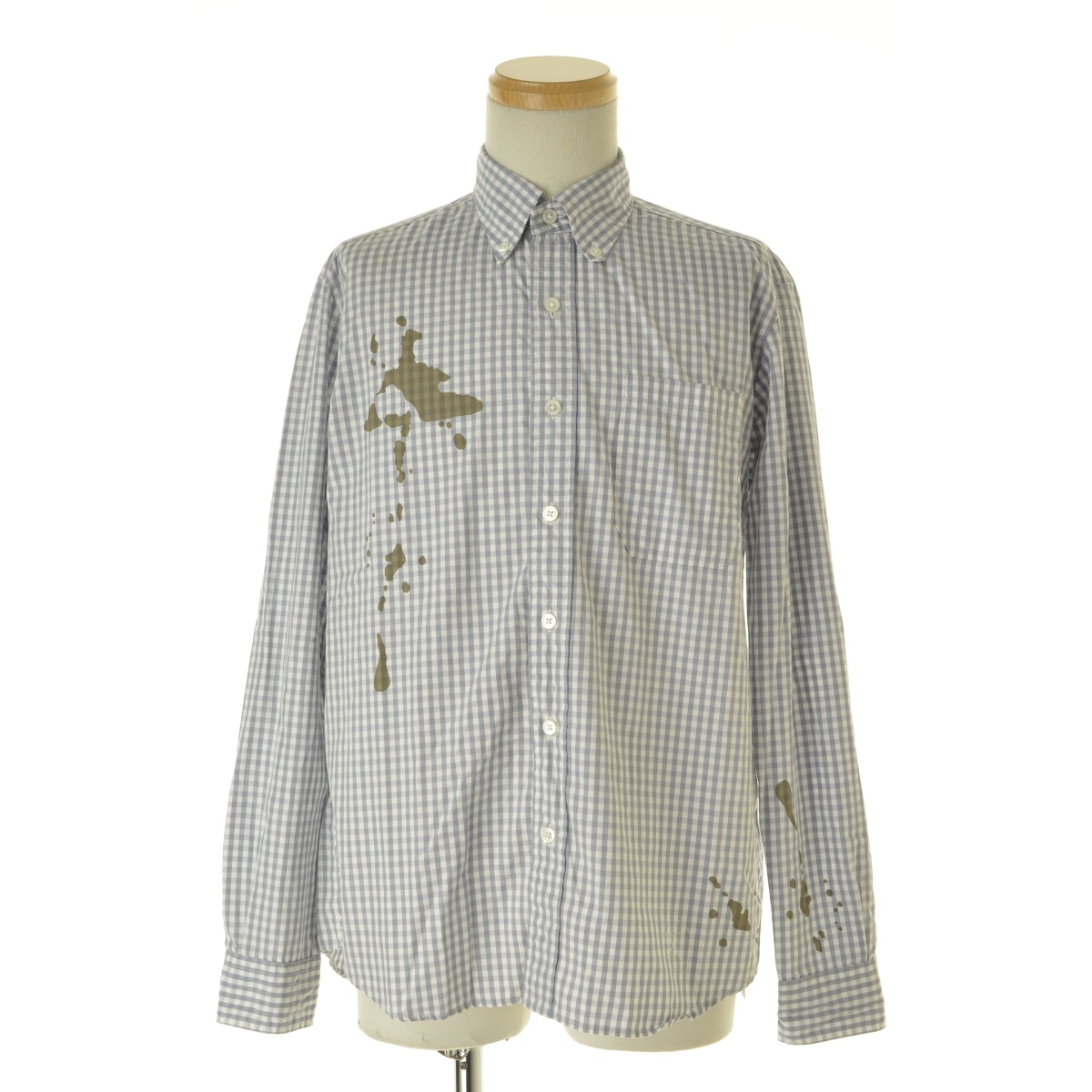 UNIFORM EXPERIMENT / ˥ե२ڥȤθ17SS UE-170035 COFFEE DRIP GINGHAM CHECK B.D SHIRTĹµġרܺٲ