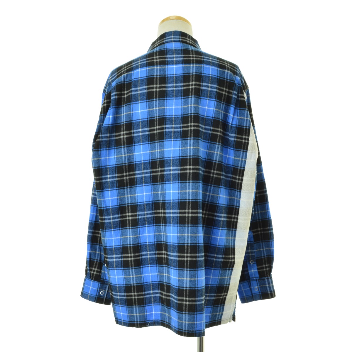 SEQUEL / シークエル SQ-22SS-SH-05 LINE CHECK SHIRT BLUE × BLACK 長袖シャツ  -ブランド古着の買取販売カンフル