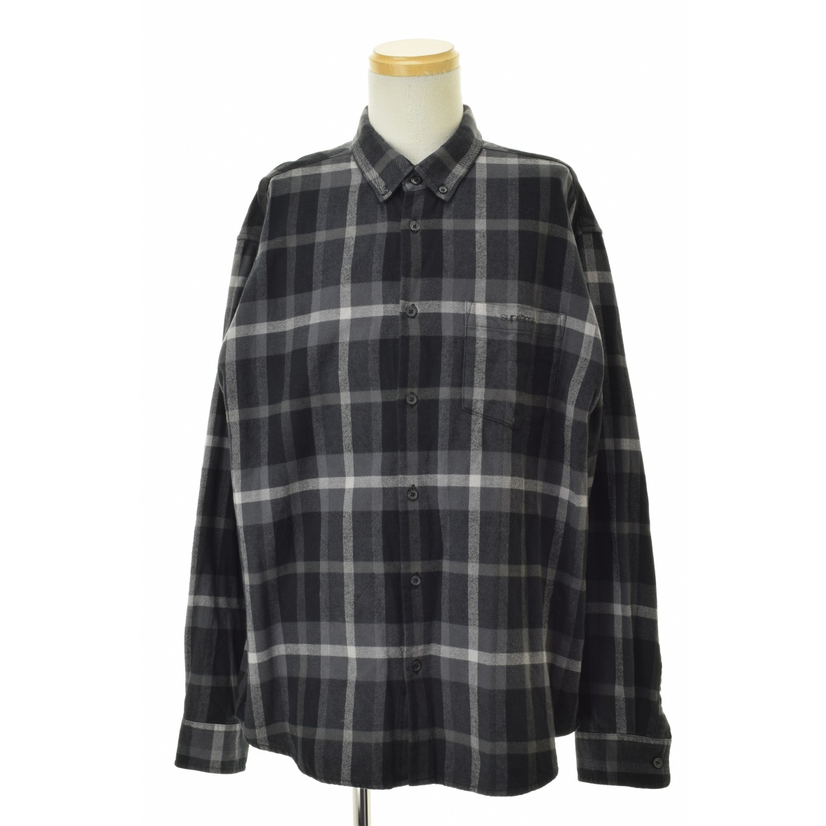 SUPREME / ץ꡼θ23AW Plaid Flannel Shirt BlackĹµġרܺٲ