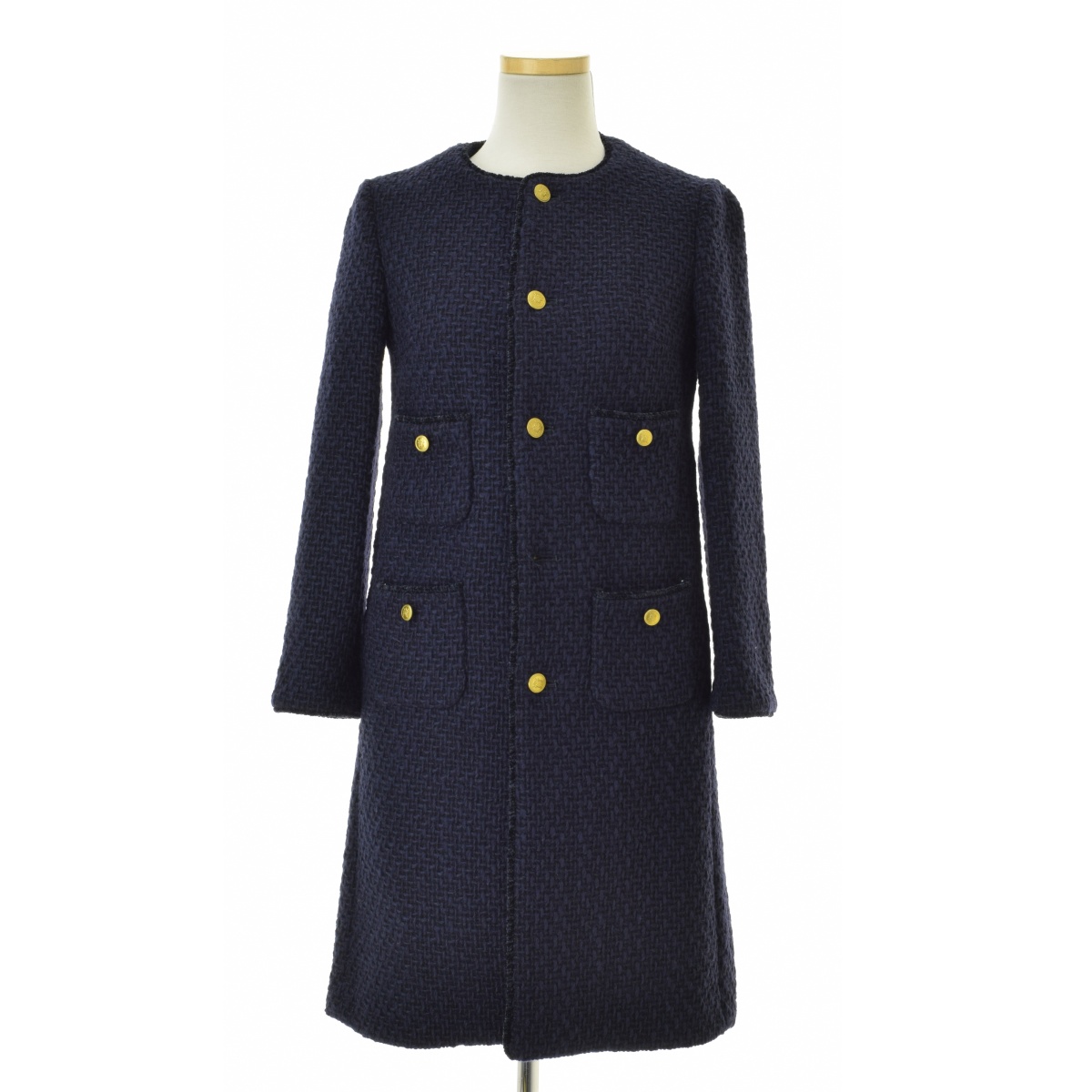 ✨新品✨MADISON BLUE✨②✨ロングコート✨ダブル✨金ボタン✨NAVY 新品】 MADISON BLUE / マディソンブルー | RV KNEE LENGTH PEA COAT P