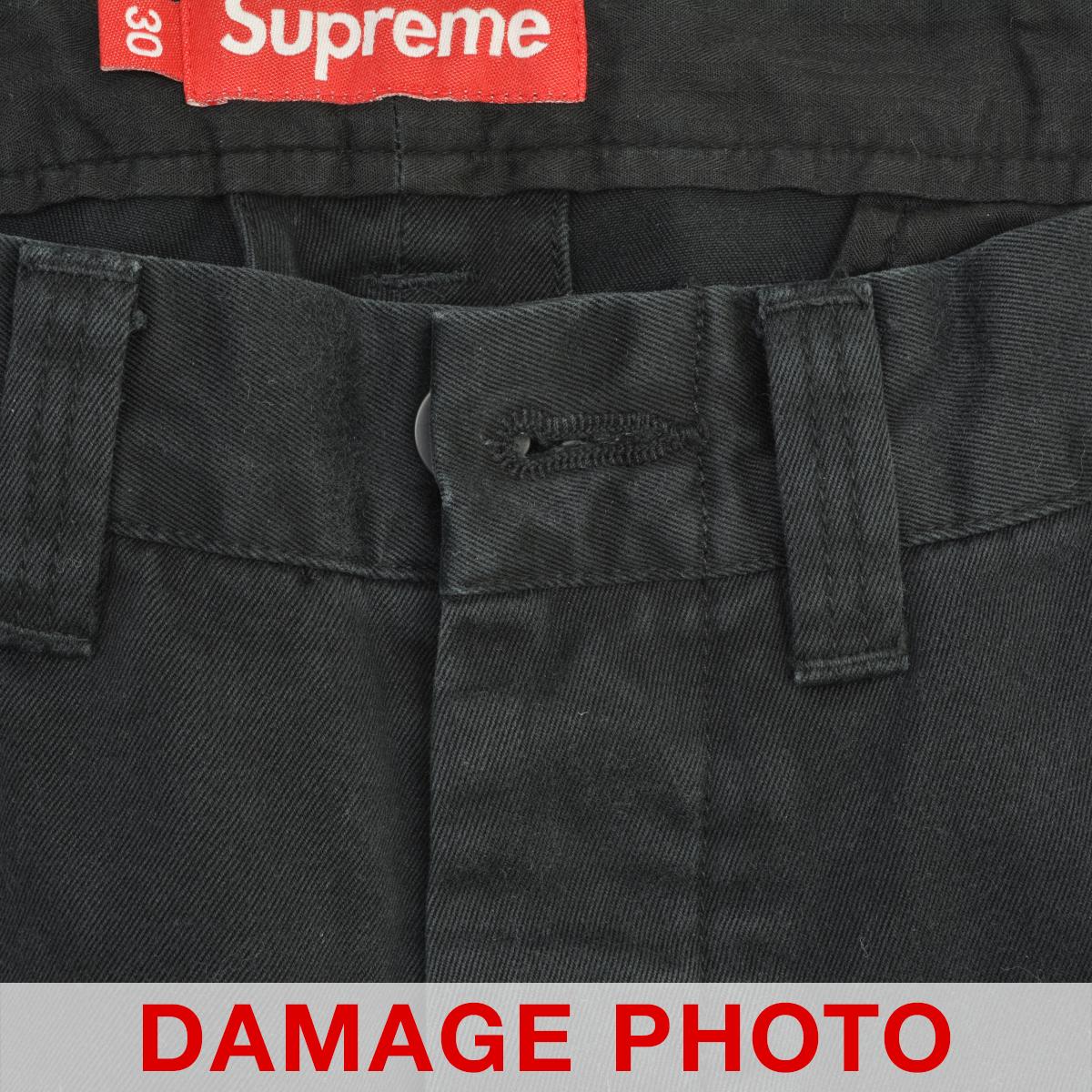 24FW Supreme Chino Pant Black サイズ30 Supreme】Washed Herringbone Chino Pant☆Black☆24FW☆ (Supreme
