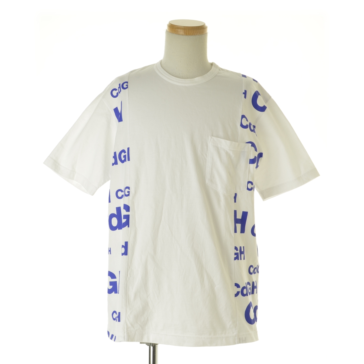 COMME des GARCONS HOMME / コムデギャルソン　オム AD2019 綿天竺切替プリント 半袖Tシャツ  -ブランド古着の買取販売カンフル