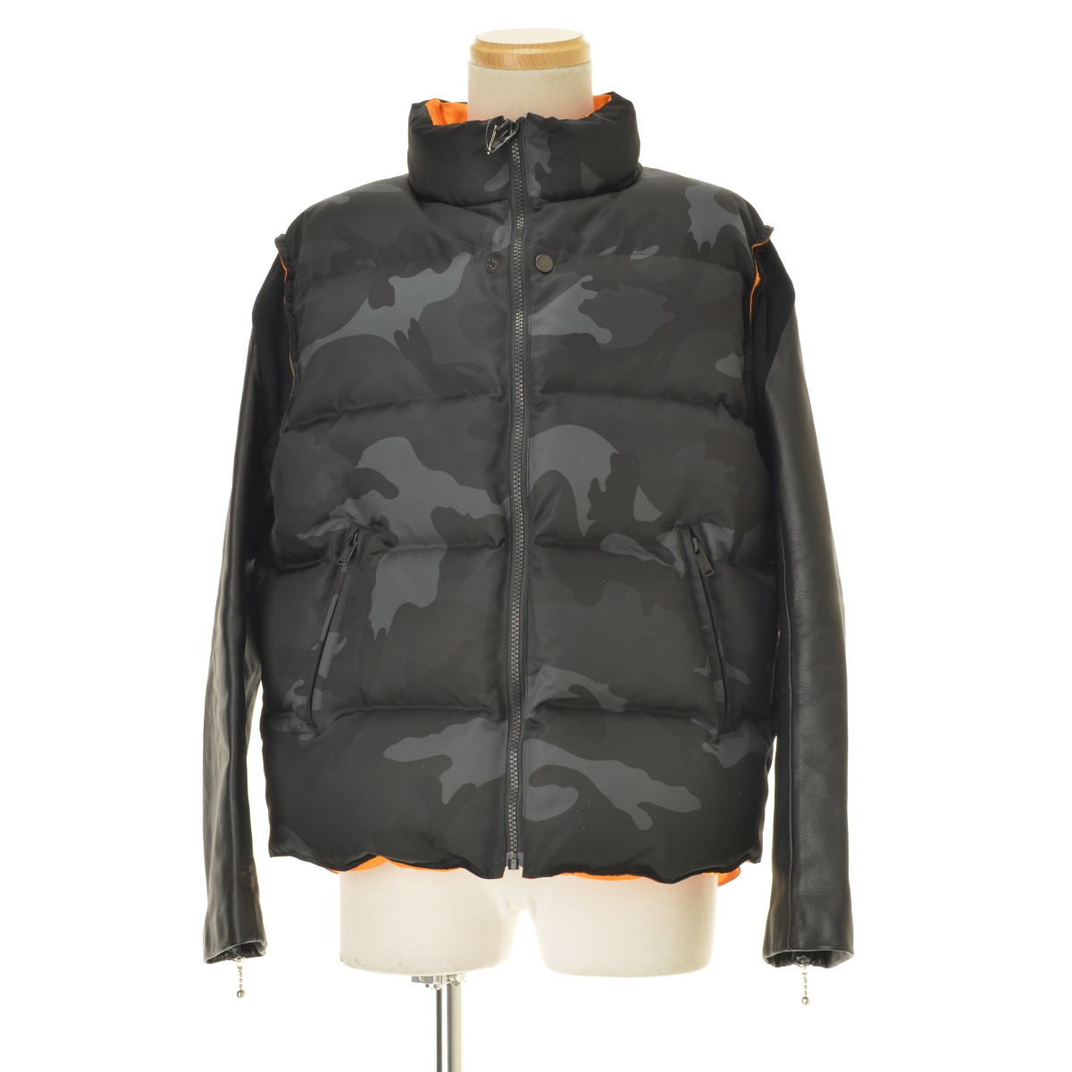 UNDERCOVER  VALENTINO / С  ƥΤθUC1A9201 30th Anniversary Leather sleeve down jacket 쥶꡼֥󥸥㥱åȡרܺٲ