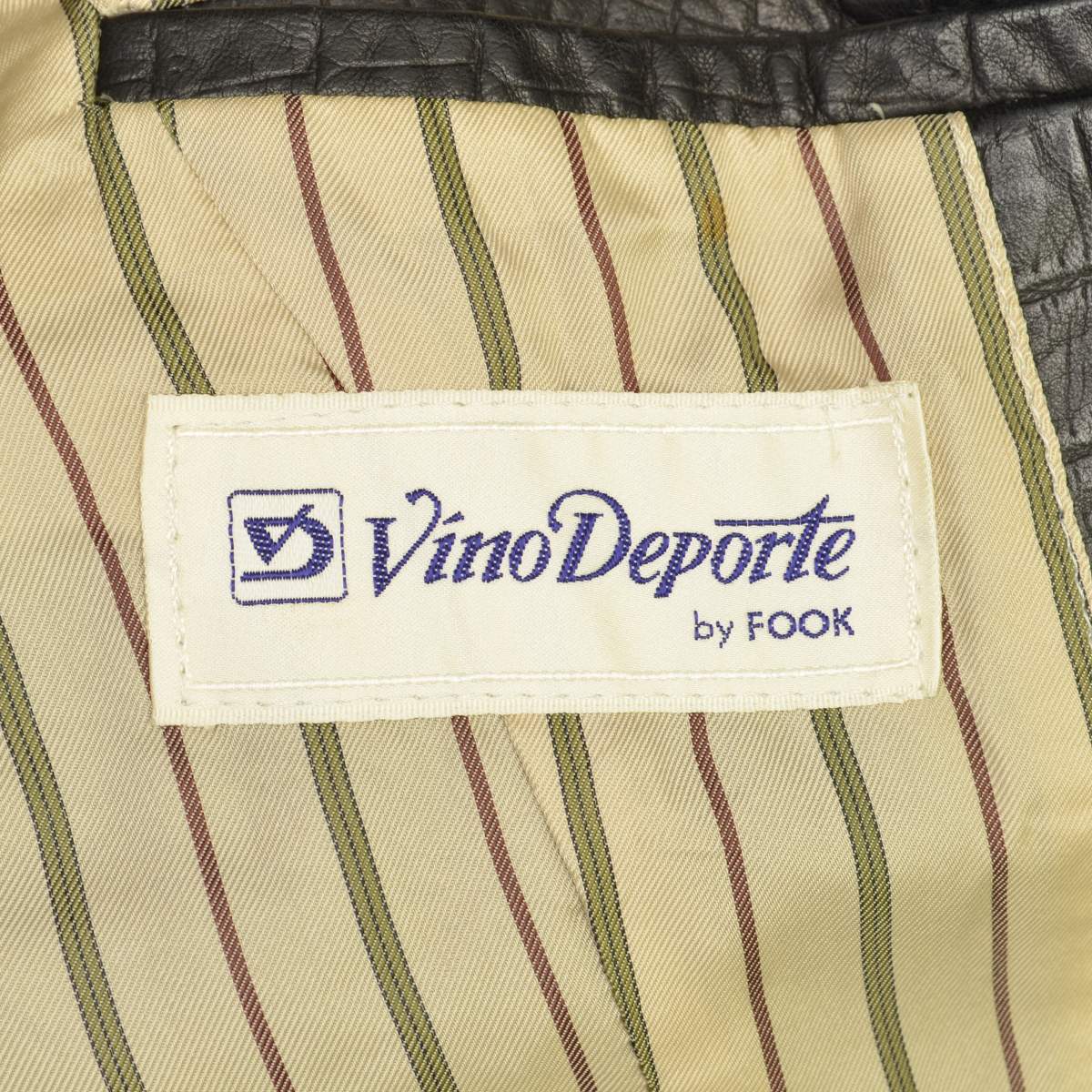 ブランド古着】Vino Deporte by FOOK 型押しノーカラー レザー