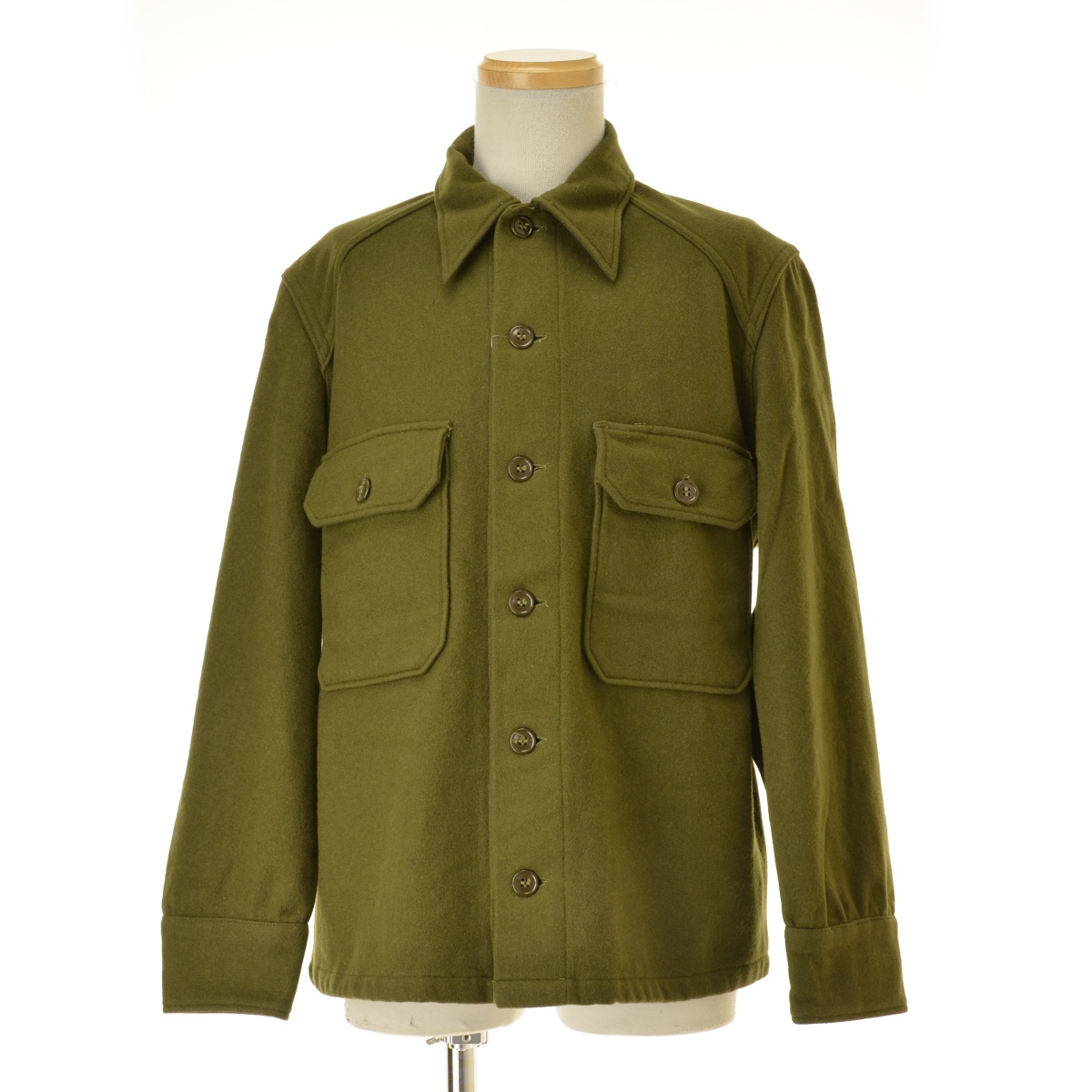 US ARMY / 桼ߡθ50s SHIRT.FIELD.WOOL.OLIVE GREEN-108 եɥĹµġרܺٲ