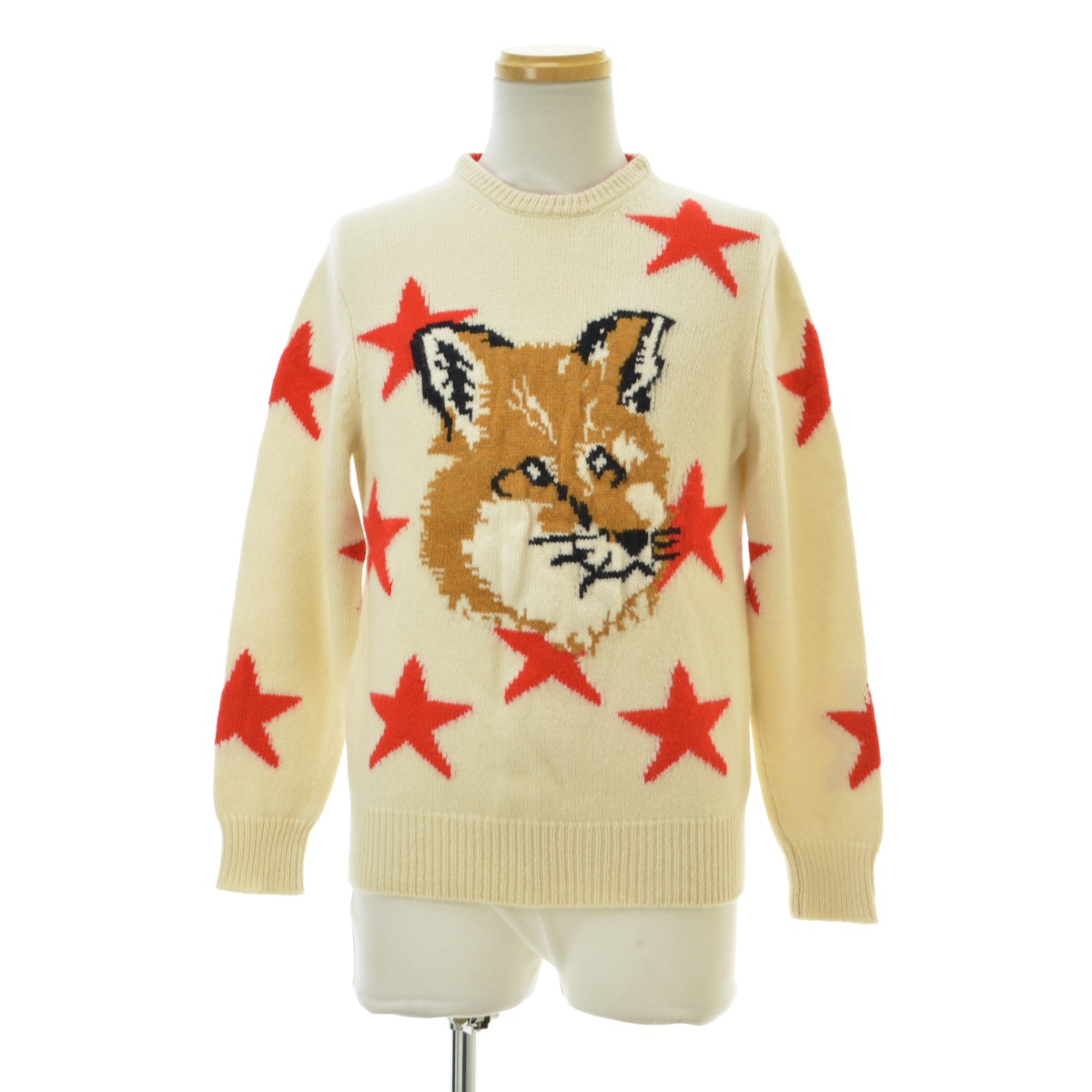 MAISON KITSUNE / ᥾ ĥͤθKMM-0767-B FOX HEAD STARS PULLOVERĹµ˥åȥרܺٲ