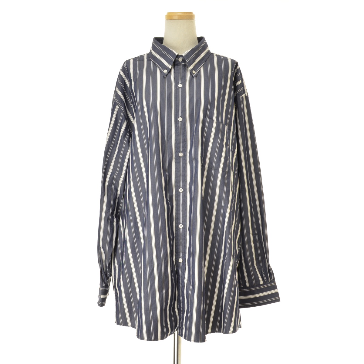 BROOKS BROTHERS  6 (ROKU) UNITED ARROWS / ֥å֥饶  θ24AW 86664990031 STRIPE BD SHIRT NAVY ȥ饤 ܥĹµġרܺٲ