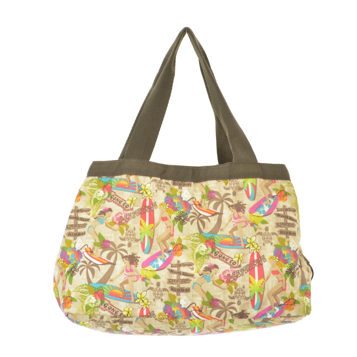 レスポートサック　ハワイ限定　バッグ　カゴバッグ風　トートバッグ　刺繍　アロハ ブランド古着】LESPORTSAC / レスポートサック ハワイ限定