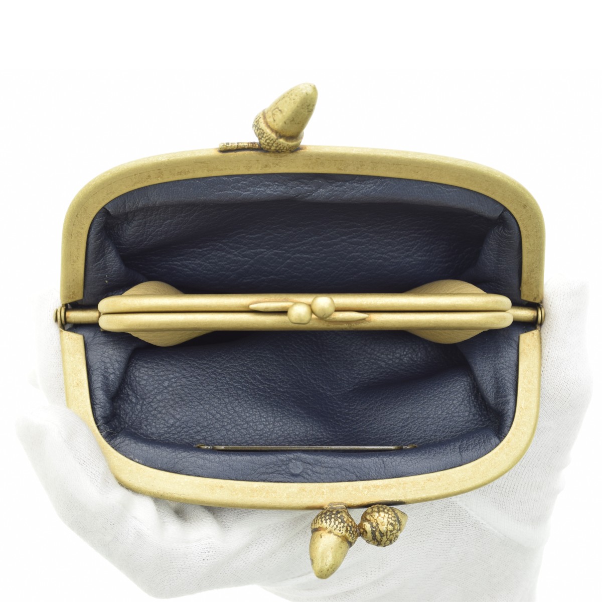 ミナペルホネン タンバリン cuddle purse カドルパースネイビー