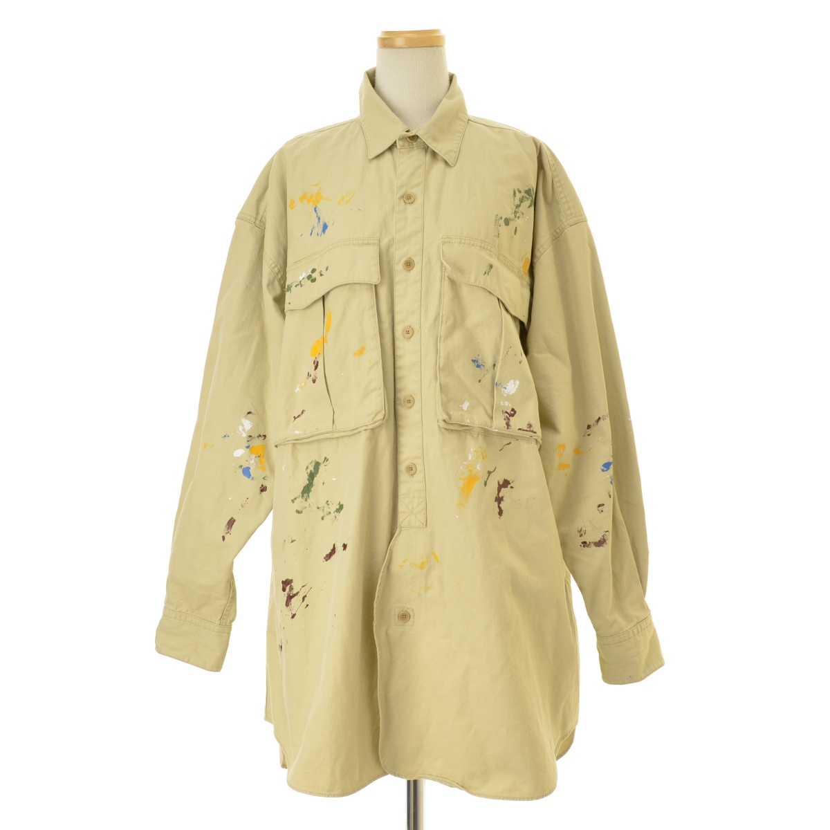 KATHARINE HAMNETT / 㥵ϥͥåȤθ23AW 23A-KHLS-11 COTTON TWILL PAINTED LONG SH åȥ ĥ ڥĹµġרܺٲ