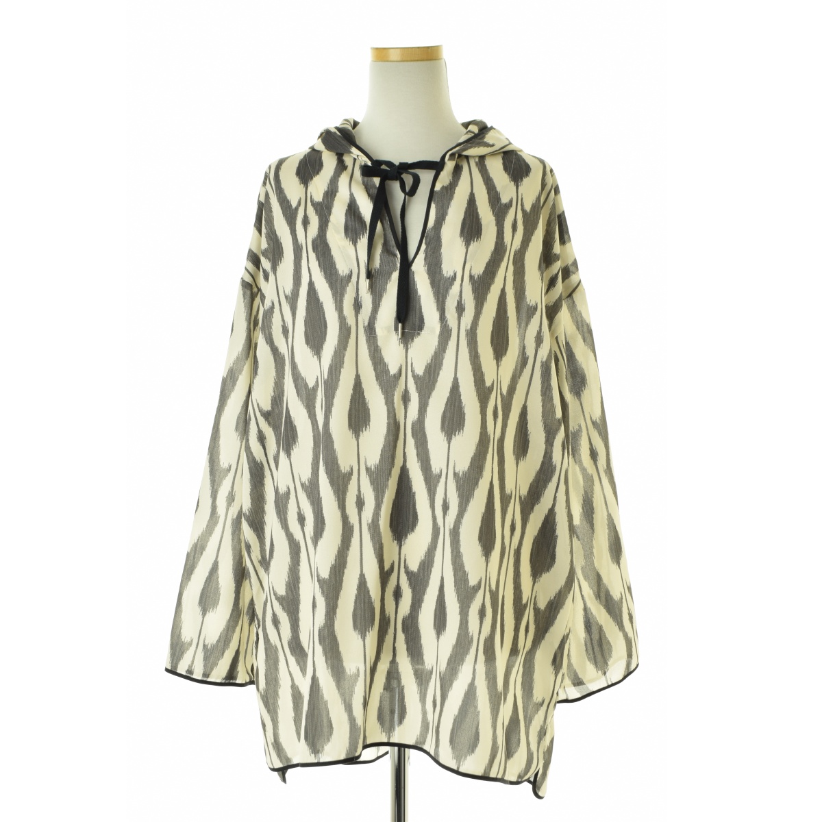 MANON / ޥΥθ25SS MNN-SH-268 BATIK PRINT HOODED PULL OVER BLOUSE ᥭѡĹµ֥饦רܺٲ